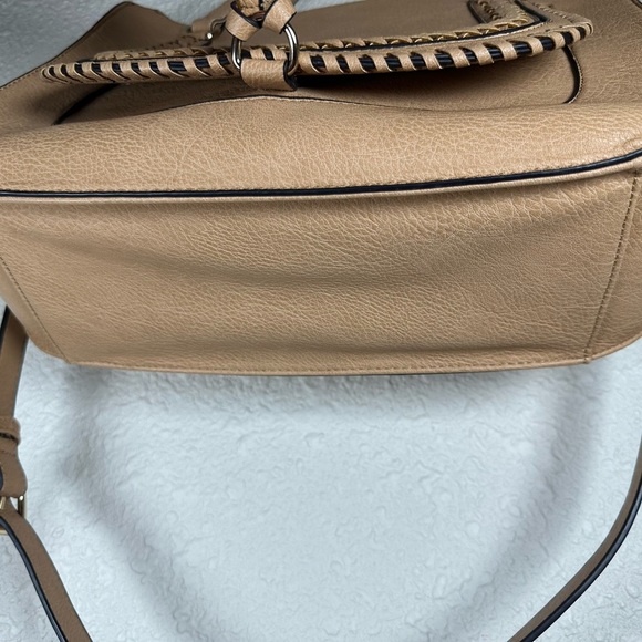 Sole Society Crossbody Handbag Light Brown Faux Leather Purse - Picture 6 of 7